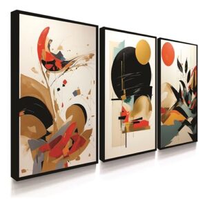 Quadro Decorativo Minimalista Orgânico Abstrato Moderno Formas Escritório Sala Quarto